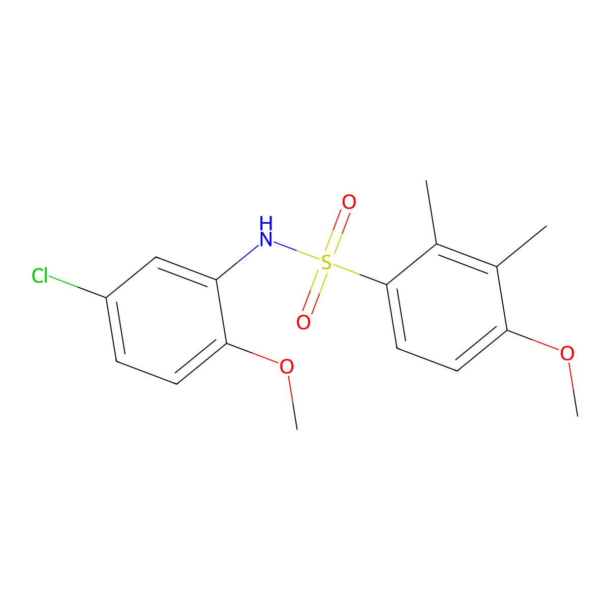 N-(5-chloro-2-methoxyphenyl)-4-methoxy-2,3-dimethylbenzenesulfonamide molecular structure, CAS 701222-43-7