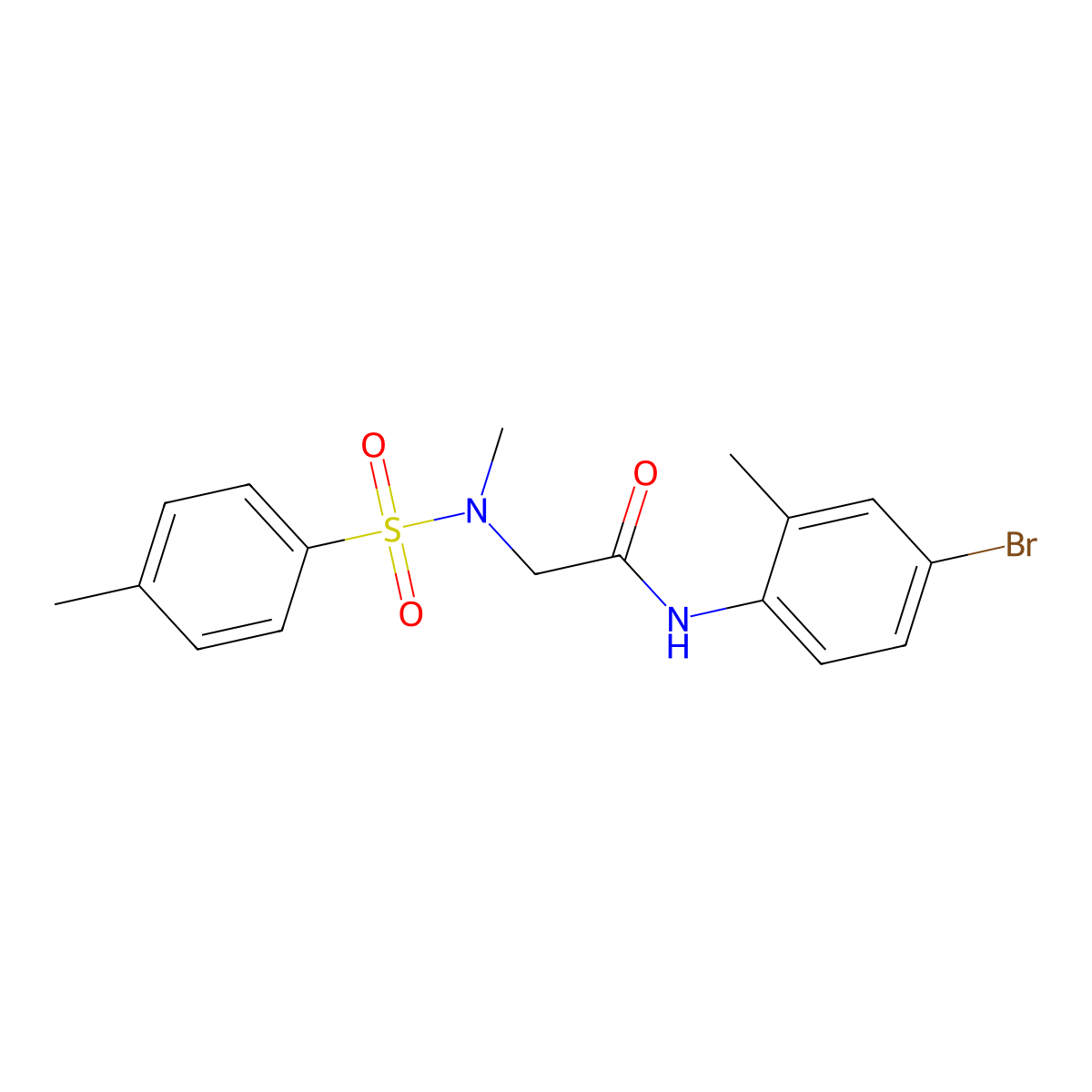 N-(4-bromo-2-methylphenyl)-2-[methyl-(4-methylphenyl)sulfonylamino]acetamide molecular structure, CAS 701222-55-1