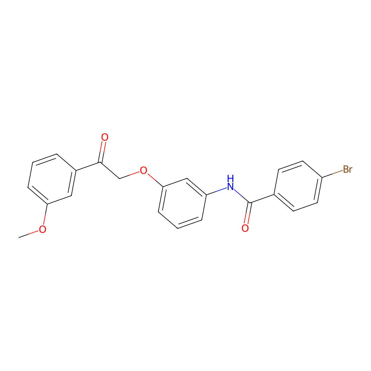 4-bromo-N-[3-[2-(3-methoxyphenyl)-2-oxoethoxy]phenyl]benzamide molecular structure, CAS 701222-71-1