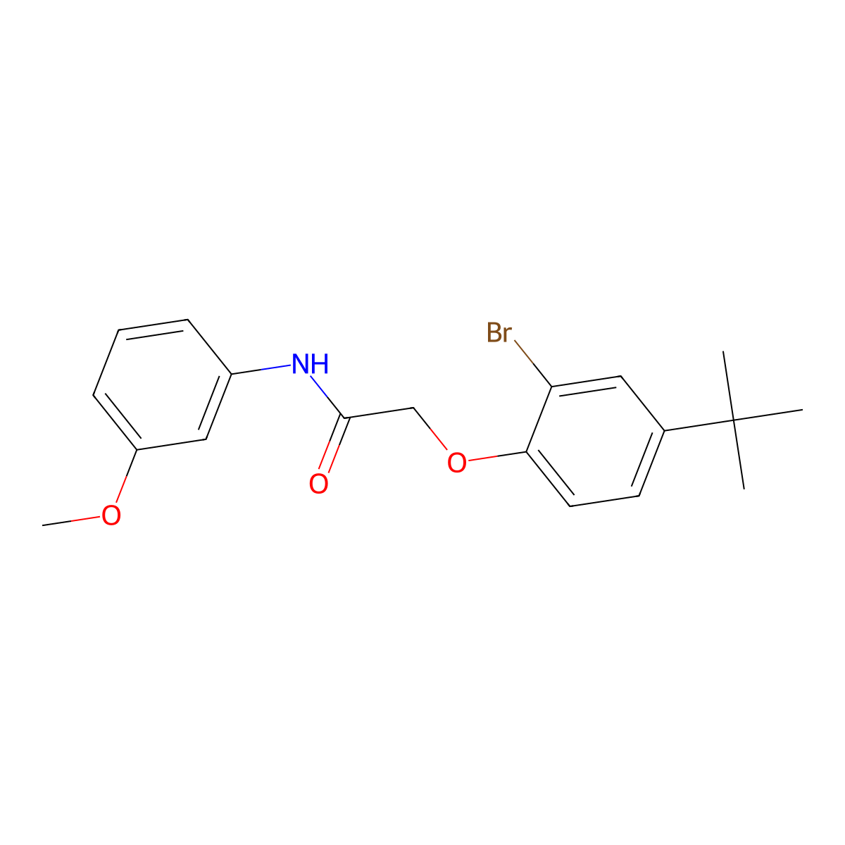 2-(2-bromo-4-tert-butylphenoxy)-N-(3-methoxyphenyl)acetamide molecular structure, CAS 701223-02-1