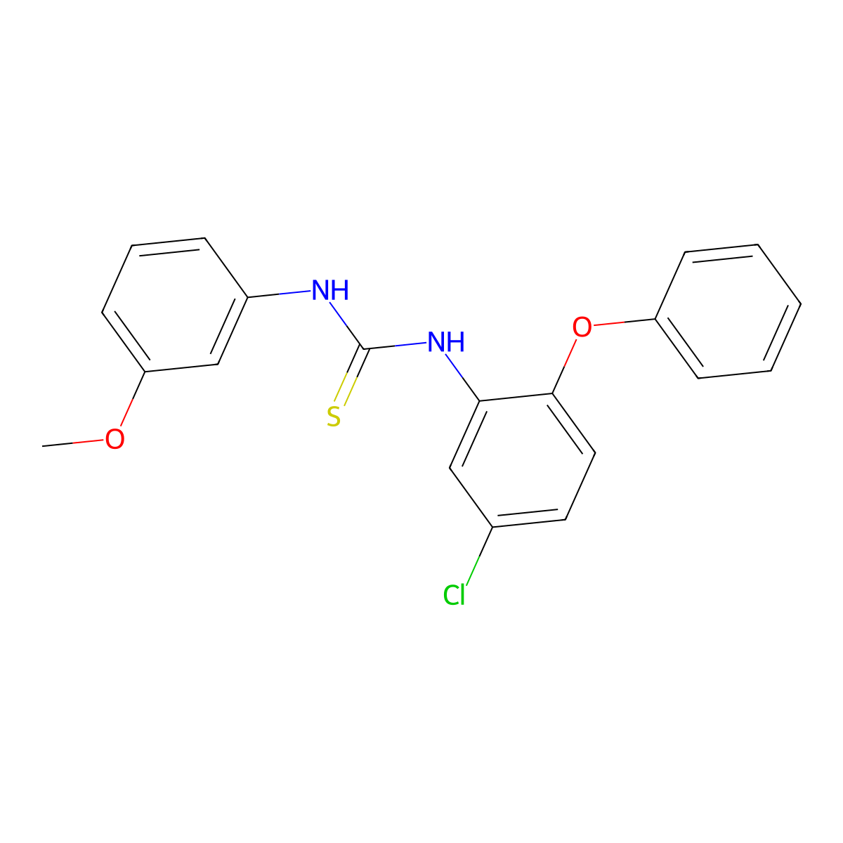 1-(5-Chloro-2-phenoxyphenyl)-3-(3-methoxyphenyl)thiourea molecular structure, CAS 701223-04-3