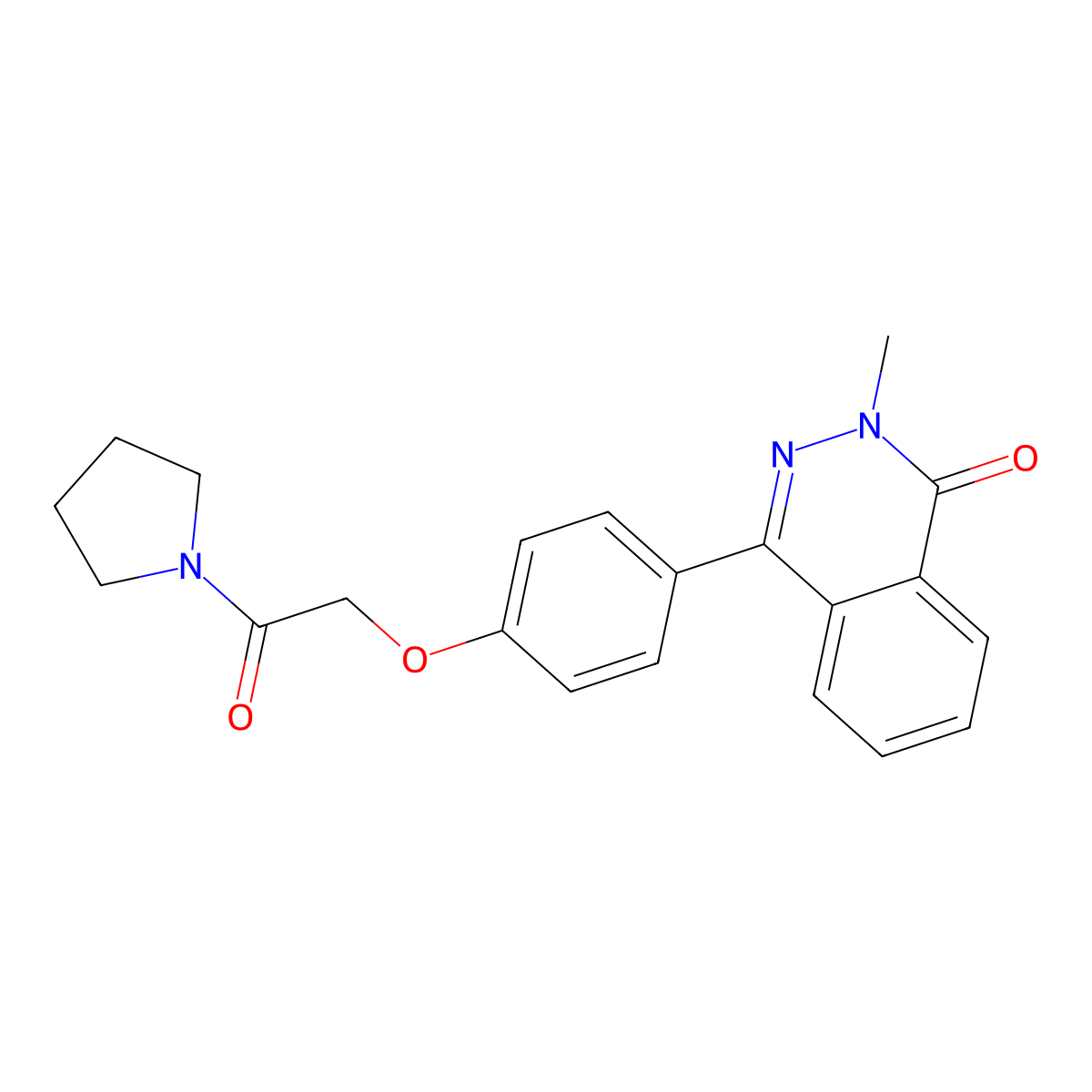 2-Methyl-4-[4-(2-oxo-2-pyrrolidin-1-ylethoxy)phenyl]phthalazin-1-one molecular structure, CAS 701223-48-5