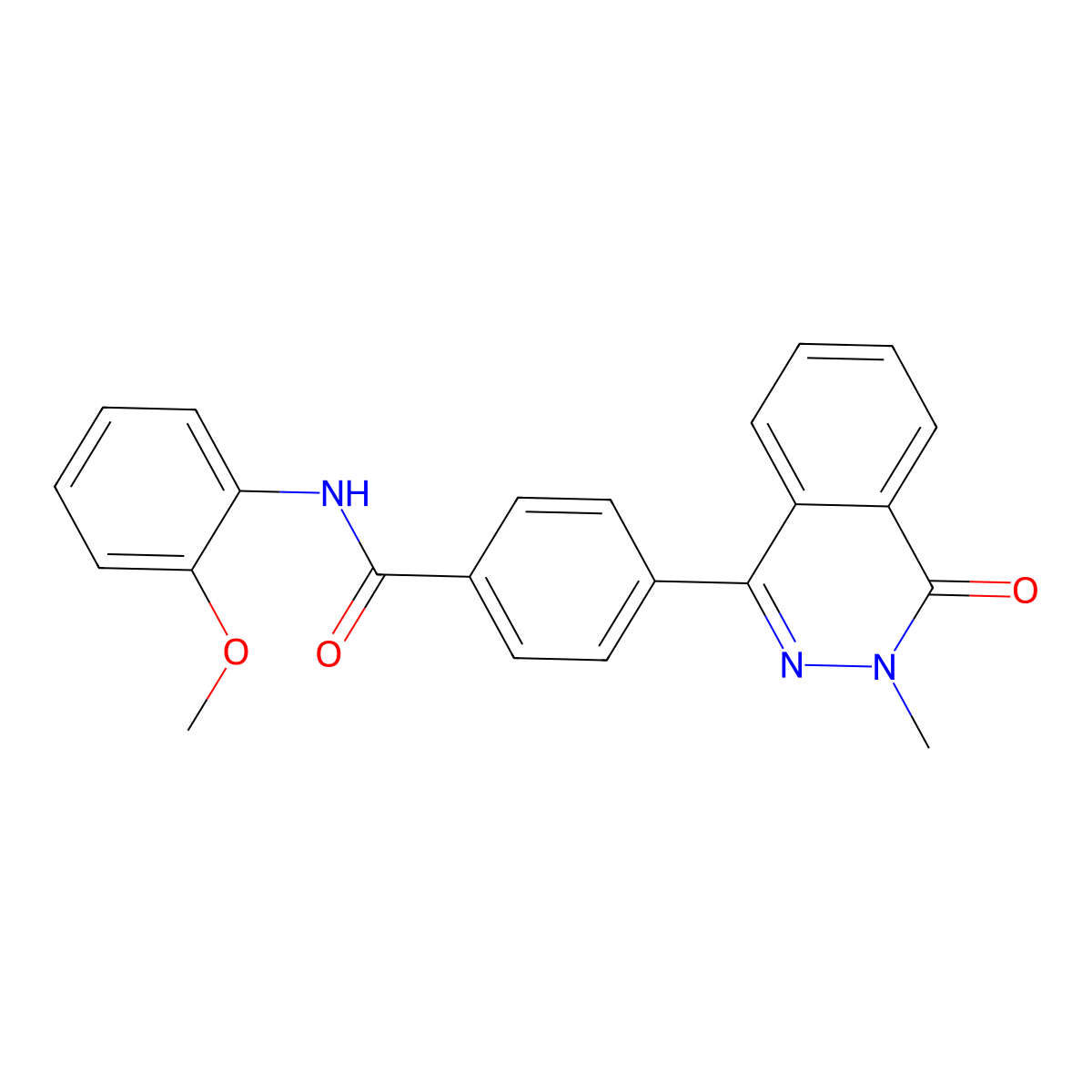 N-(2-methoxyphenyl)-4-(3-methyl-4-oxophthalazin-1-yl)benzamide molecular structure, CAS 701223-60-1