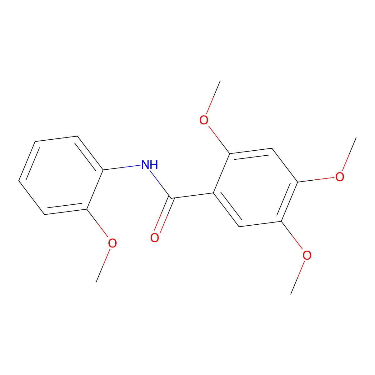 2,4,5-trimethoxy-N-(2-methoxyphenyl)benzamide molecular structure, CAS 701223-64-5