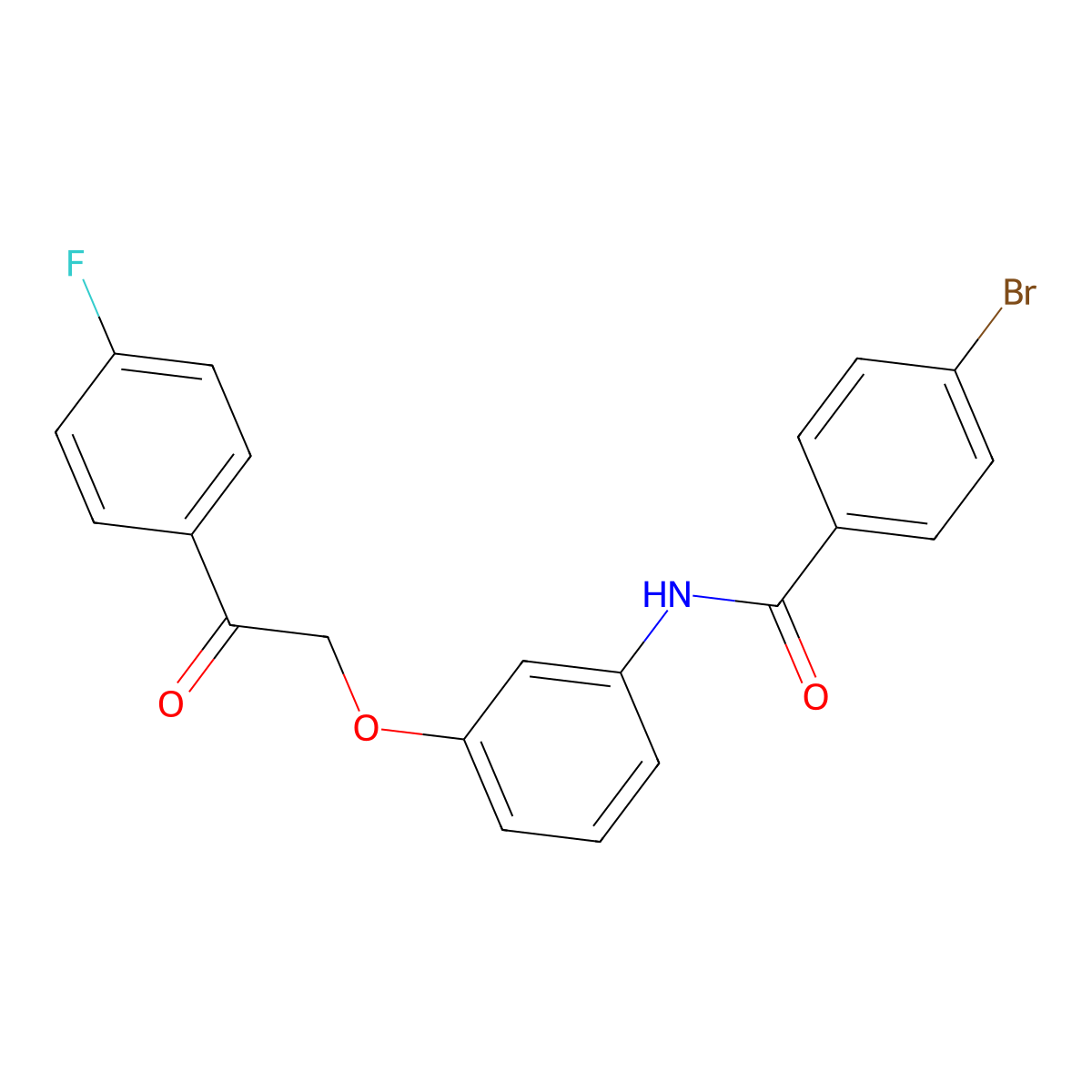 4-bromo-N-[3-[2-(4-fluorophenyl)-2-oxoethoxy]phenyl]benzamide molecular structure, CAS 701223-84-9