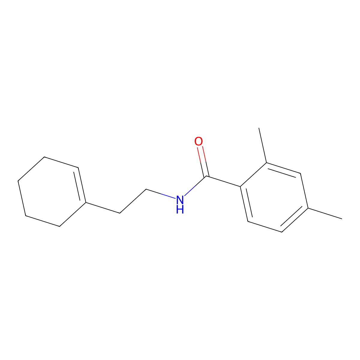 N-[2-(cyclohexen-1-yl)ethyl]-2,4-dimethylbenzamide molecular structure, CAS 701223-98-5