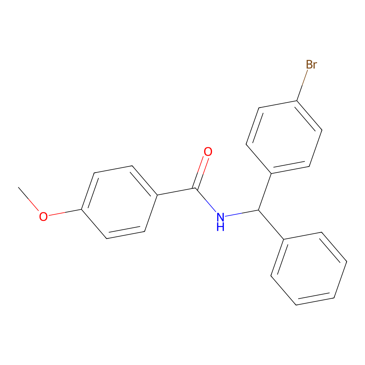 N-[(4-bromophenyl)(phenyl)methyl]-4-methoxybenzamide molecular structure, CAS 701224-02-4