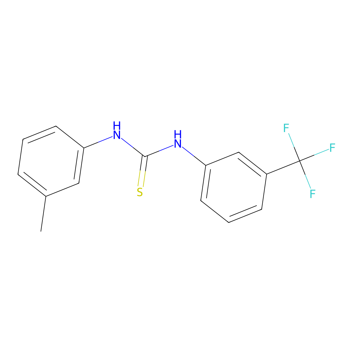1-(3-Methylphenyl)-3-[3-(trifluoromethyl)phenyl]thiourea molecular structure, CAS 701224-06-8