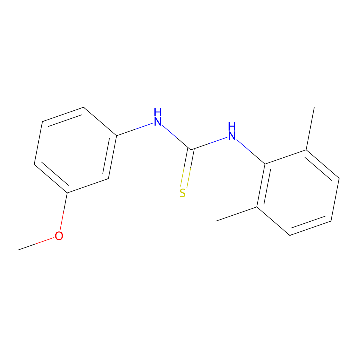 1-(2,6-Dimethylphenyl)-3-(3-methoxyphenyl)thiourea molecular structure, CAS 701224-22-8