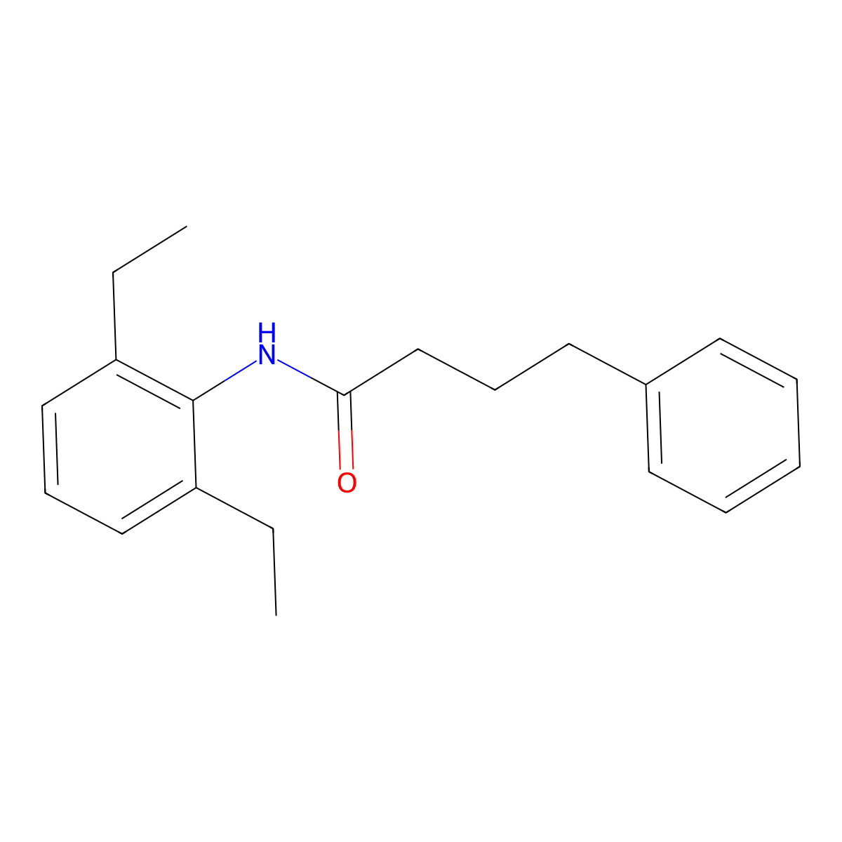 N-(2,6-diethylphenyl)-4-phenylbutanamide molecular structure, CAS 701224-28-4