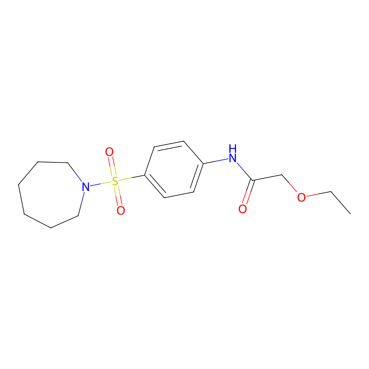 N-[4-(azepan-1-ylsulfonyl)phenyl]-2-ethoxyacetamide molecular structure, CAS 701224-42-2