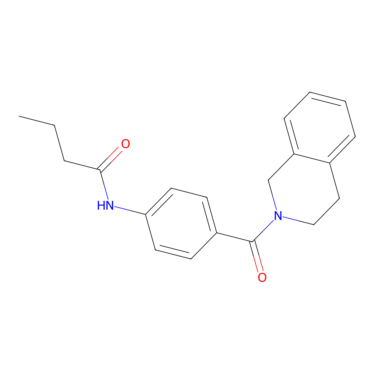 N-[4-(3,4-dihydro-1H-isoquinoline-2-carbonyl)phenyl]butanamide molecular structure, CAS 701224-62-6