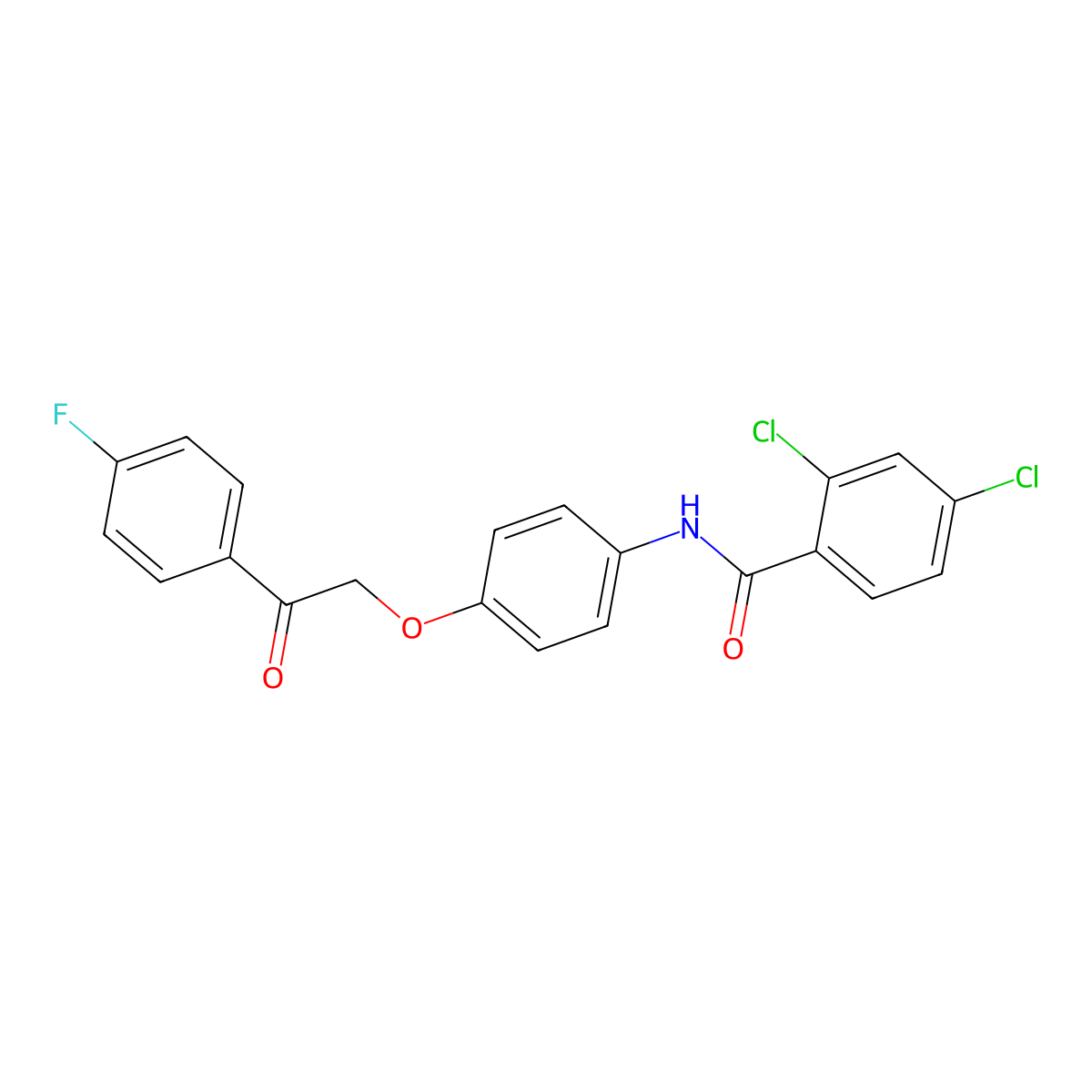 2,4-dichloro-N-[4-[2-(4-fluorophenyl)-2-oxoethoxy]phenyl]benzamide molecular structure, CAS 701224-69-3