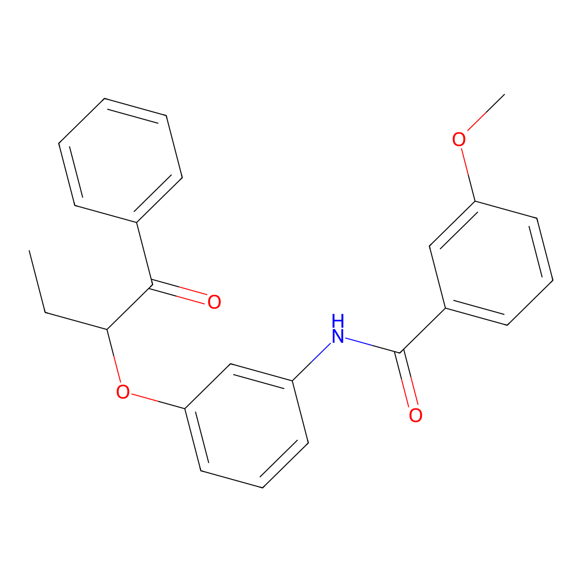 N-[3-(1-benzoylpropoxy)phenyl]-3-methoxybenzamide molecular structure, CAS 701224-88-6