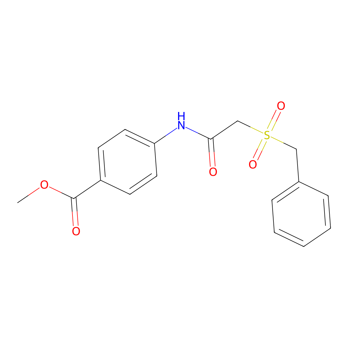 Methyl 4-{[(benzylsulfonyl)acetyl]amino}benzoate molecular structure, CAS 701224-90-0