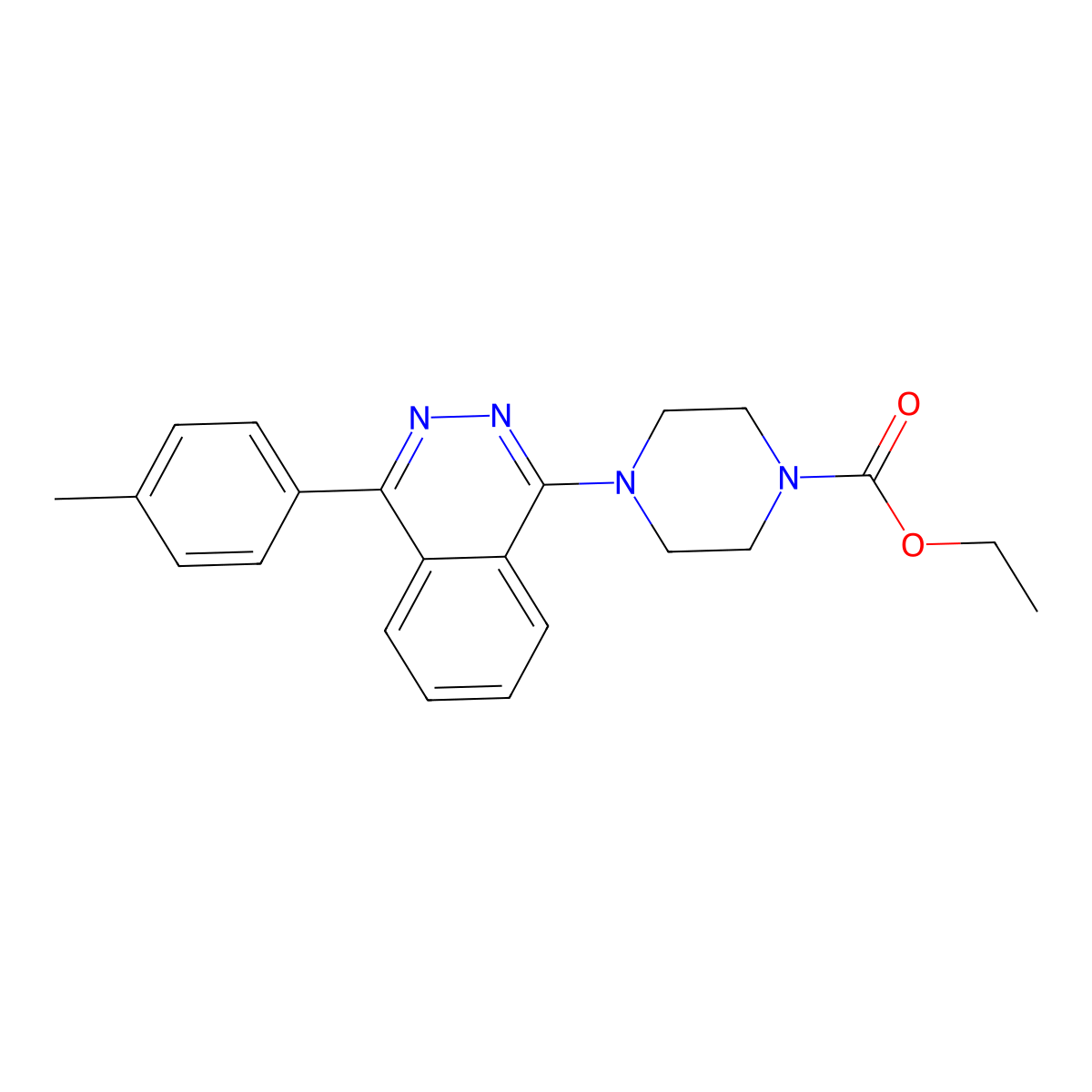 Ethyl 4-[4-(4-methylphenyl)phthalazin-1-yl]piperazine-1-carboxylate molecular structure, CAS 701225-02-7