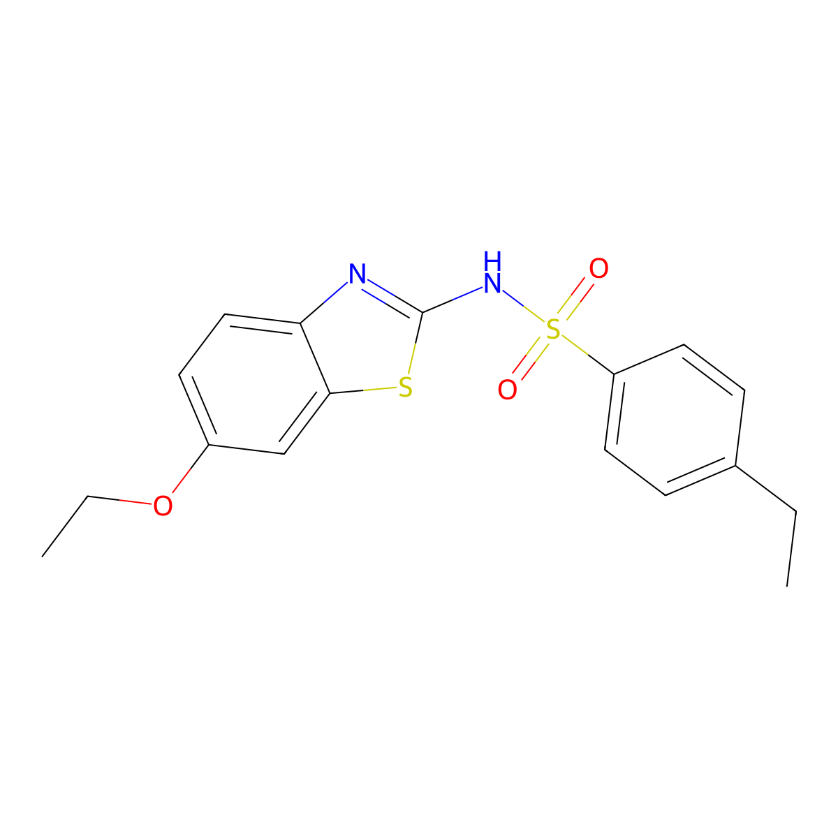 N-(6-ethoxy-1,3-benzothiazol-2-yl)-4-ethylbenzenesulfonamide molecular structure, CAS 701225-11-8