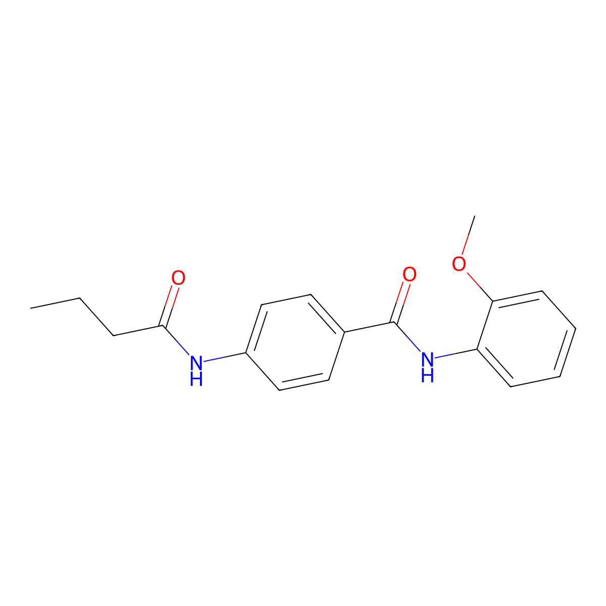 4-(butanoylamino)-N-(2-methoxyphenyl)benzamide molecular structure, CAS 701225-22-1