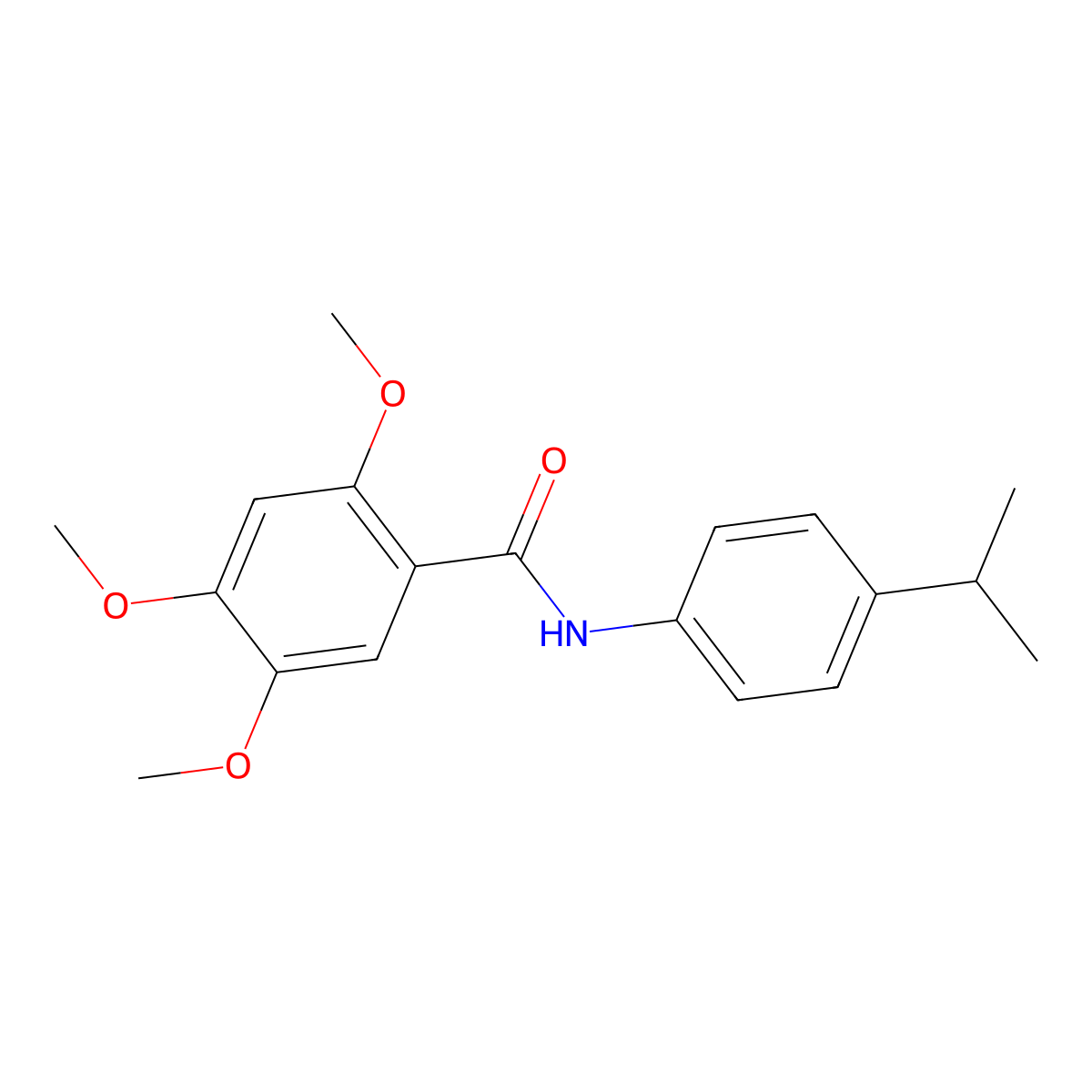 2,4,5-trimethoxy-N-[4-(propan-2-yl)phenyl]benzamide molecular structure, CAS 701225-23-2