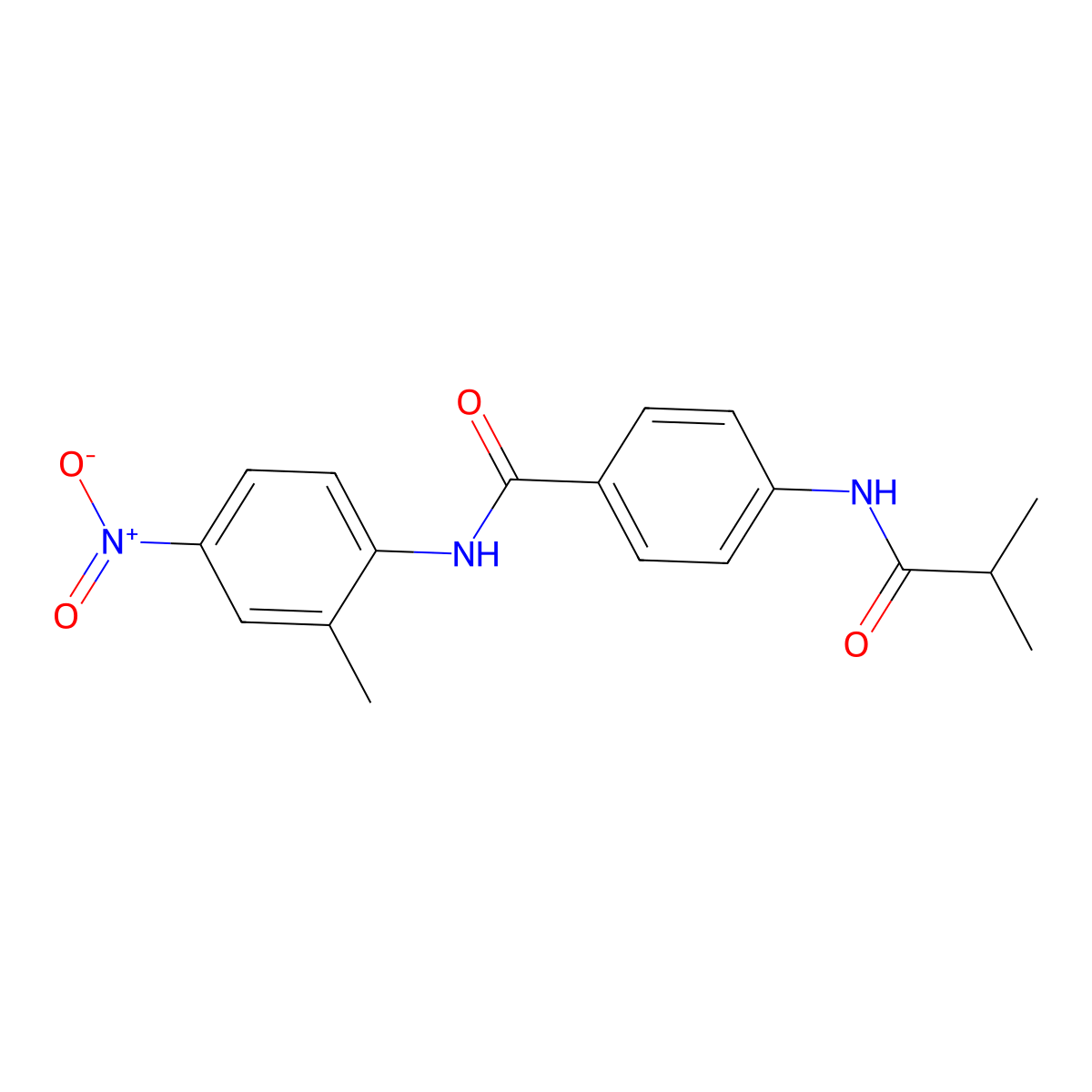 4-(isobutyrylamino)-N-(2-methyl-4-nitrophenyl)benzamide molecular structure, CAS 701225-63-0