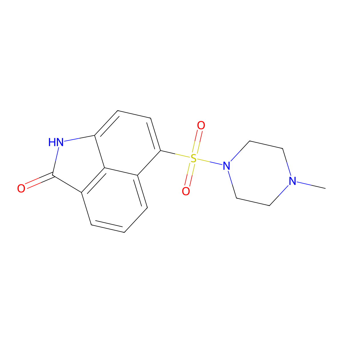 6-[(4-methyl-1-piperazinyl)sulfonyl]benzo[cd]indol-2(1H)-one molecular structure, CAS 701225-68-5