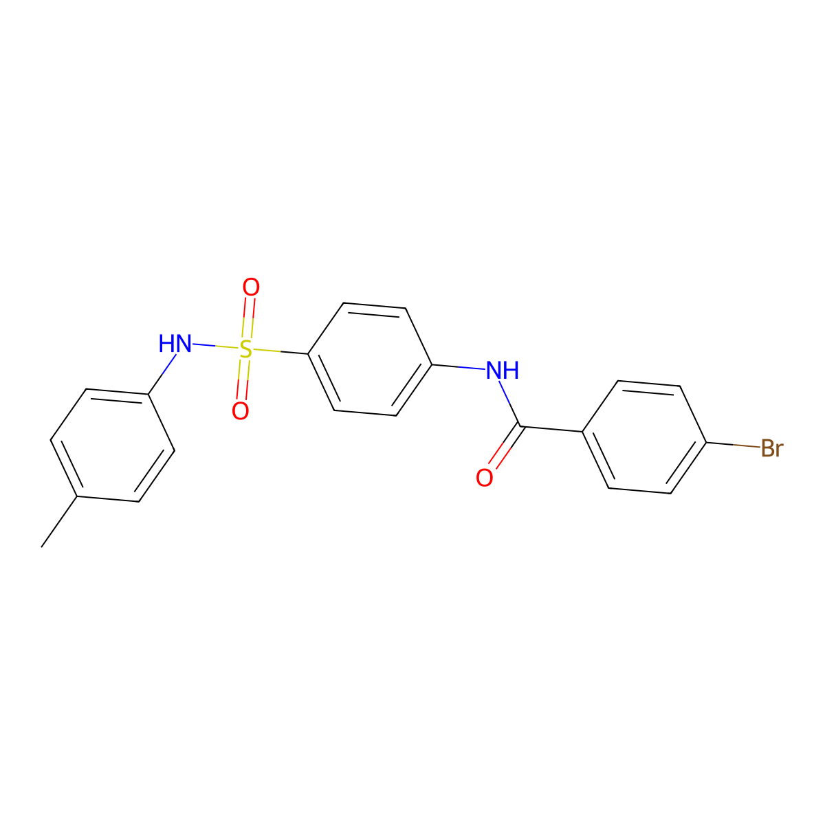 4-bromo-N-[4-[(4-methylphenyl)sulfamoyl]phenyl]benzamide molecular structure, CAS 701225-69-6
