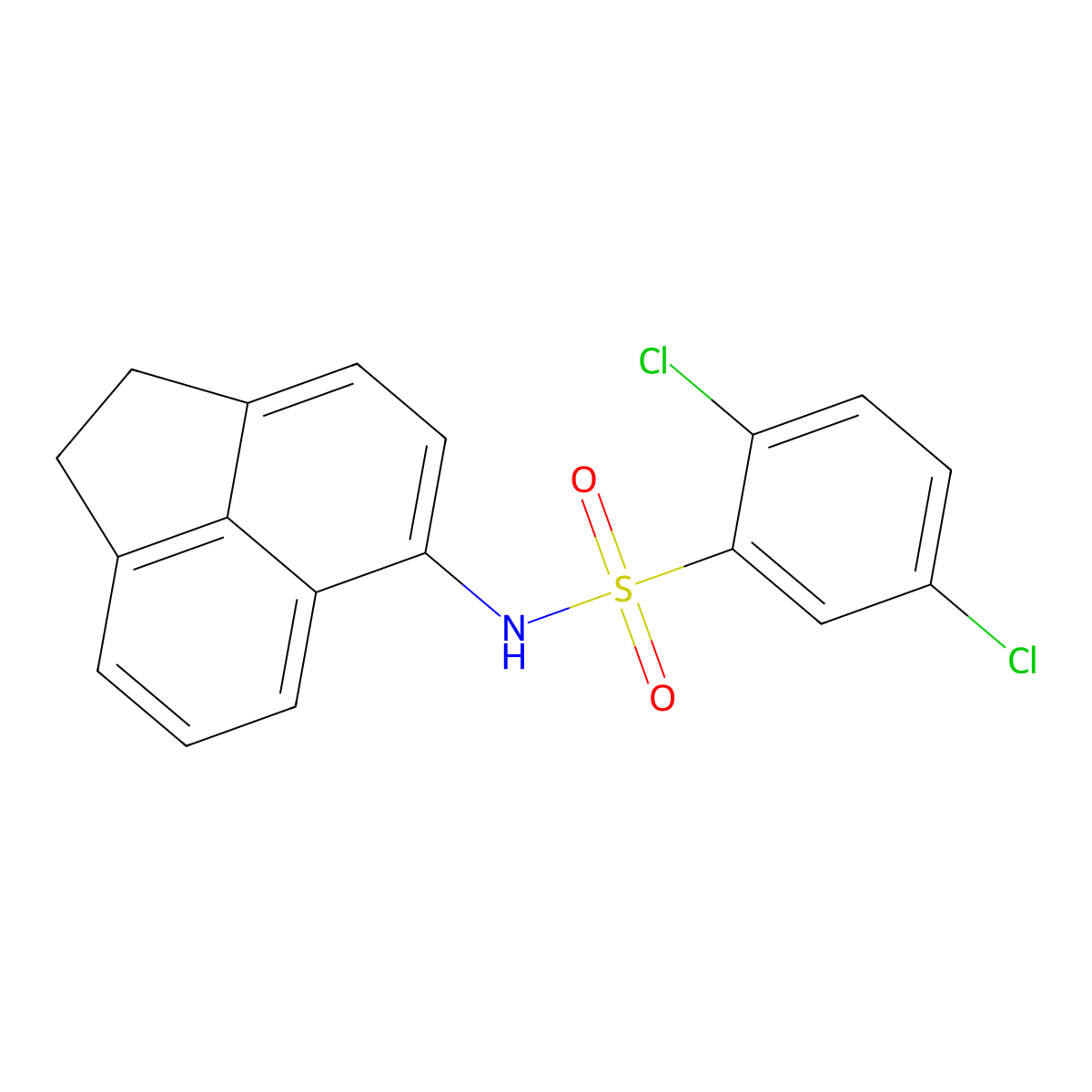 2,5-dichloro-N-(1,2-dihydroacenaphthylen-5-yl)benzenesulfonamide molecular structure, CAS 701225-84-5
