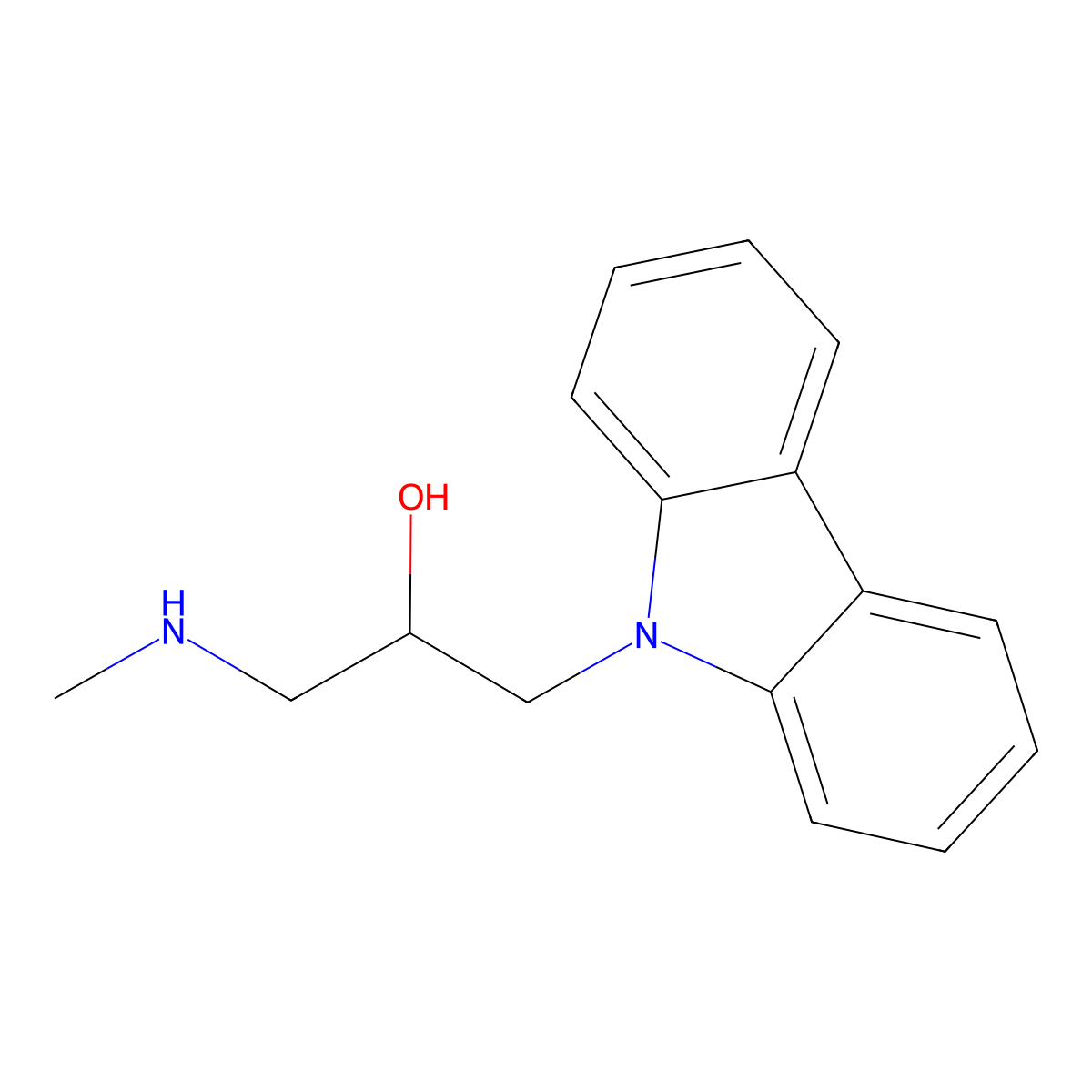 1-Carbazol-9-yl-3-methylamino-propan-2-ol molecular structure, CAS 701226-41-7