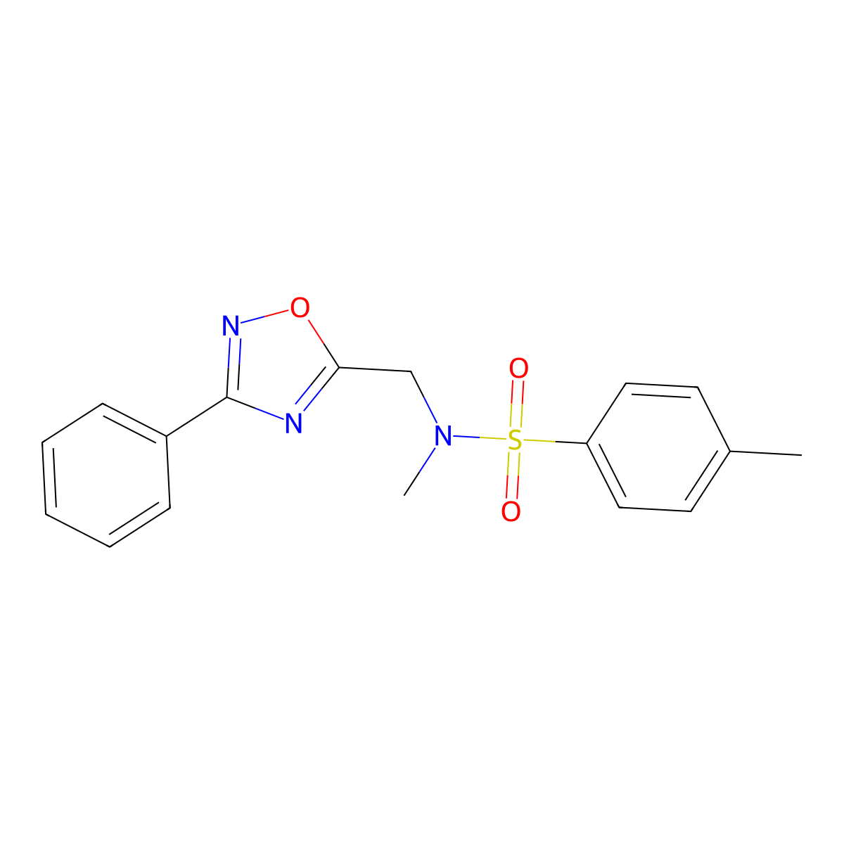 N,4-dimethyl-N-[(3-phenyl-1,2,4-oxadiazol-5-yl)methyl]benzenesulfonamide molecular structure, CAS 701227-01-2
