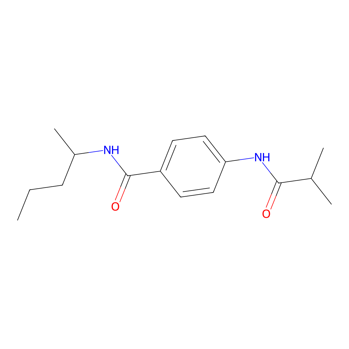 4-(2-methylpropanoylamino)-N-pentan-2-ylbenzamide molecular structure, CAS 701227-06-7