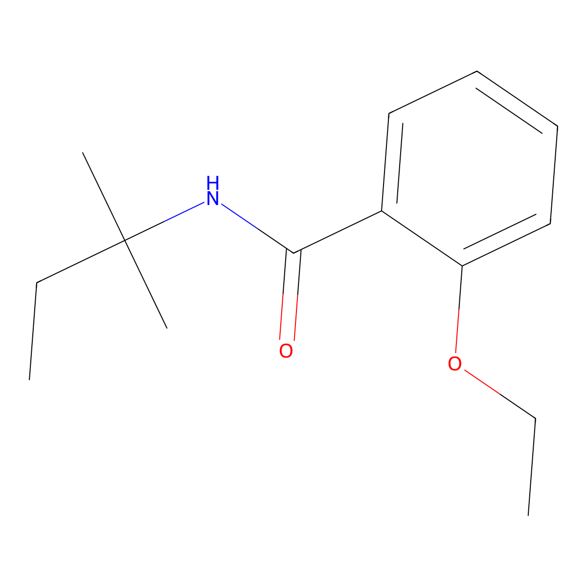 2-ethoxy-N-(2-methylbutan-2-yl)benzamide molecular structure, CAS 701228-18-4