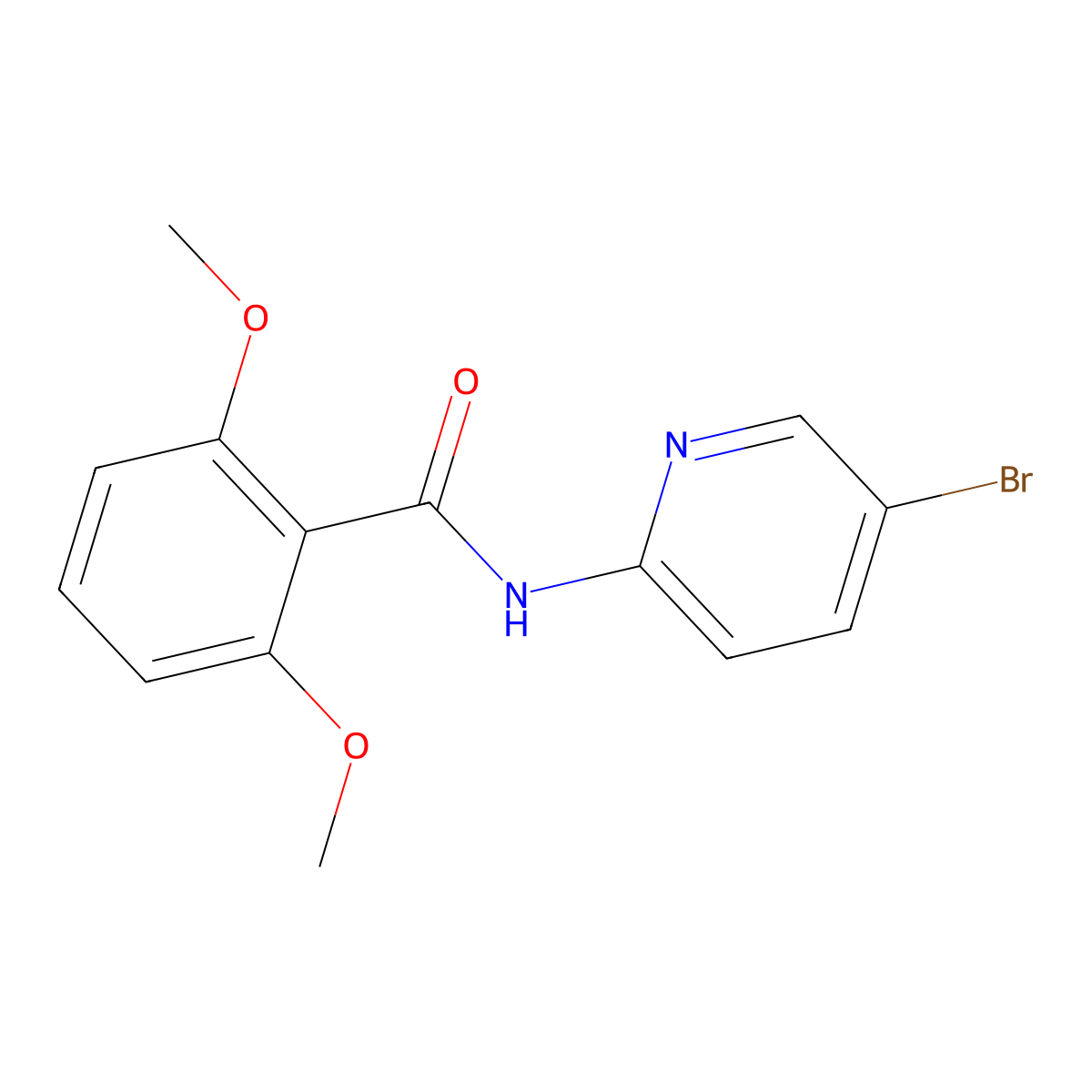 N-(5-bromopyridin-2-yl)-2,6-dimethoxybenzamide molecular structure, CAS 701228-68-4