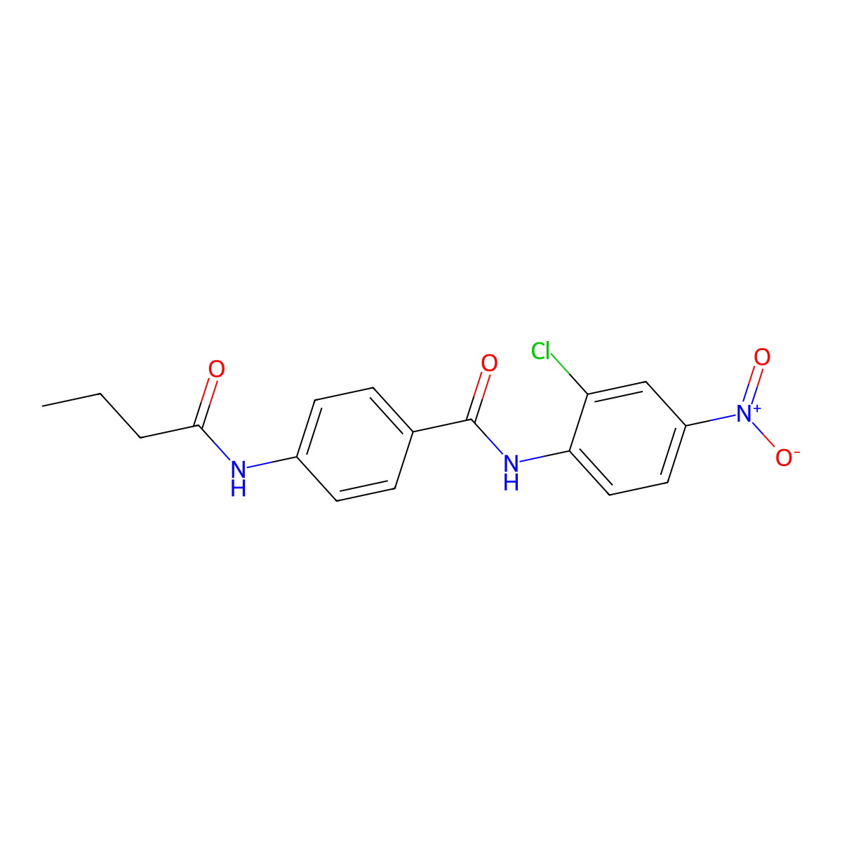4-(butanoylamino)-N-(2-chloro-4-nitrophenyl)benzamide molecular structure, CAS 701228-72-0