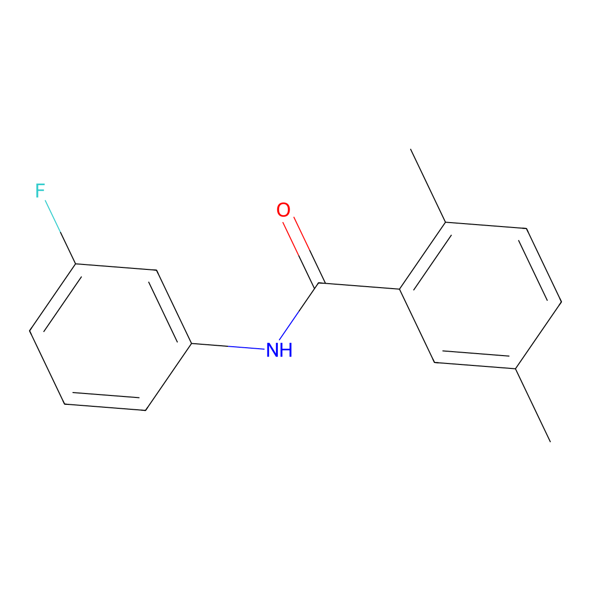 N-(3-fluorophenyl)-2,5-dimethylbenzamide molecular structure, CAS 701228-77-5