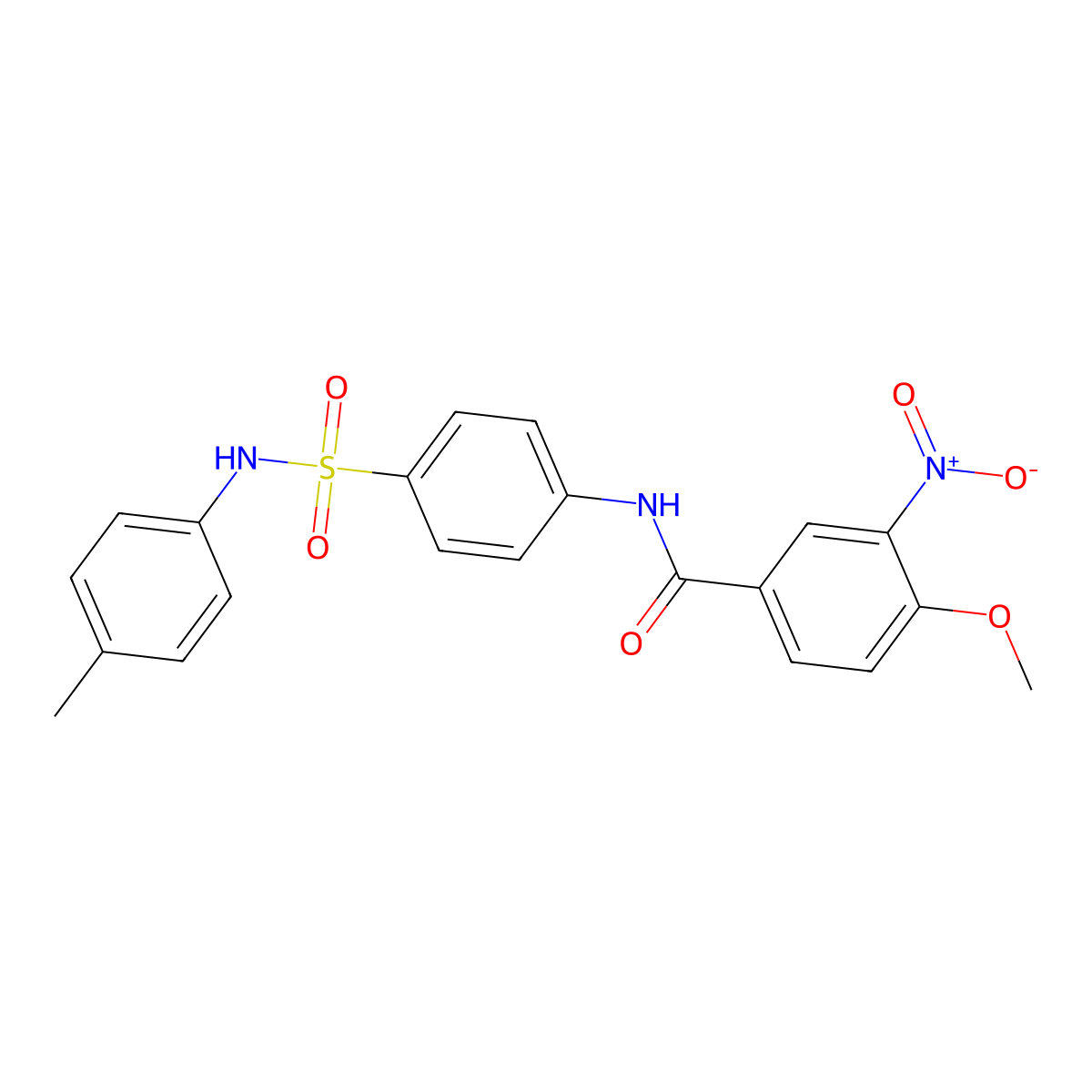 4-methoxy-N-[4-[(4-methylphenyl)sulfamoyl]phenyl]-3-nitrobenzamide molecular structure, CAS 701228-80-0