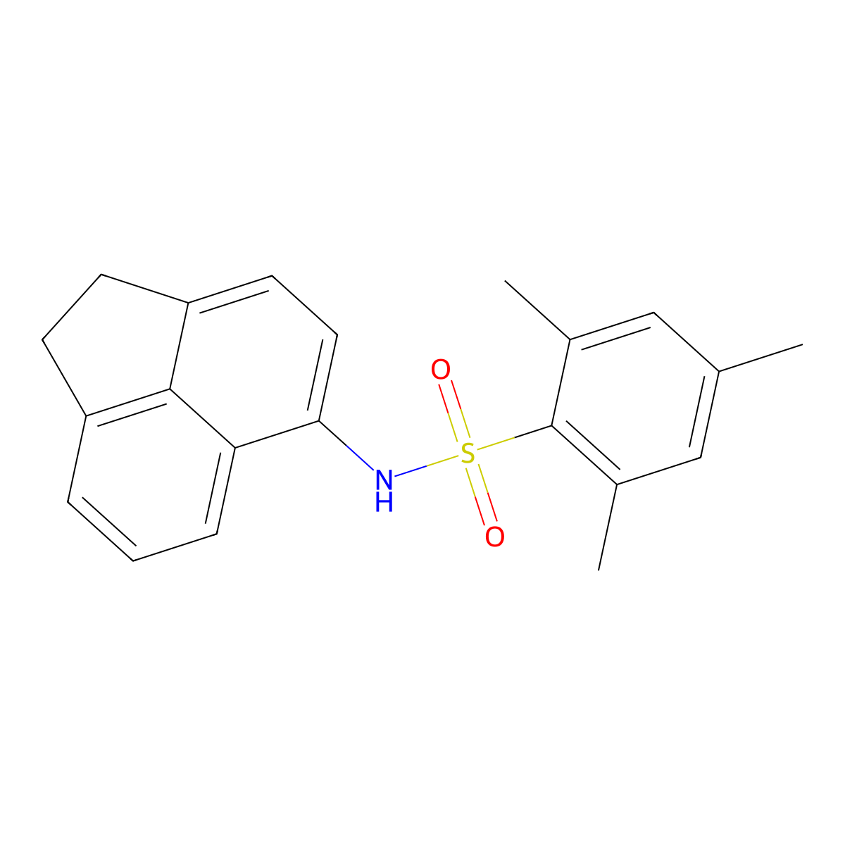 N-(1,2-dihydro-5-acenaphthylenyl)-2,4,6-trimethylbenzenesulfonamide molecular structure, CAS 701228-89-9