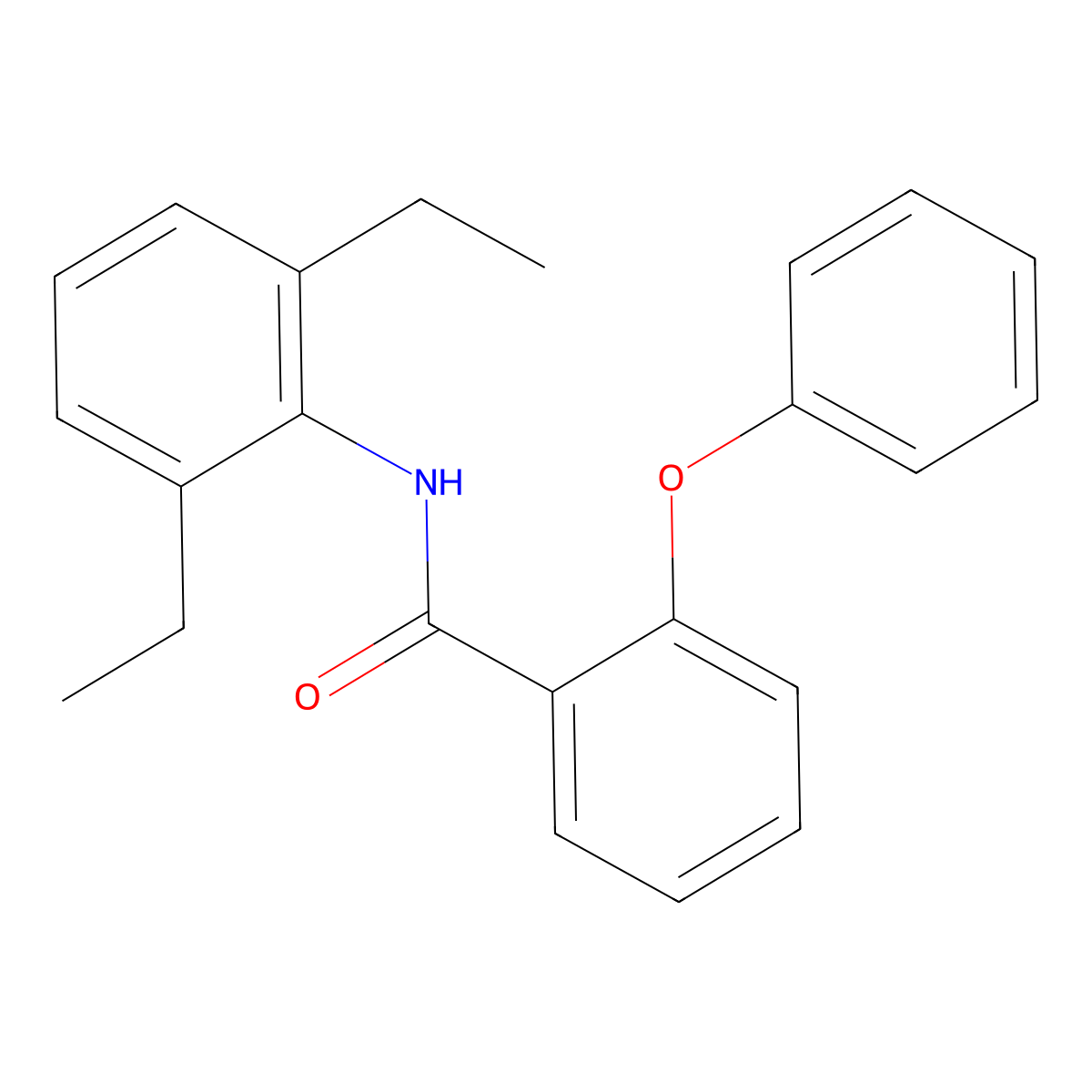 N-(2,6-diethylphenyl)-2-phenoxybenzamide molecular structure, CAS 701229-05-2