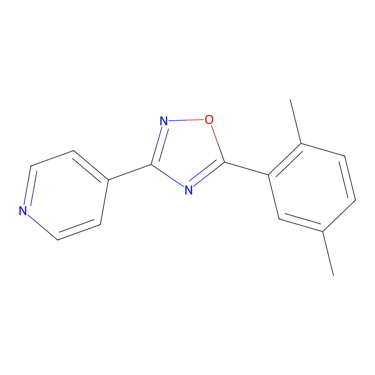 4-[5-(2,5-Dimethylphenyl)-1,2,4-oxadiazol-3-yl]pyridine molecular structure, CAS 701229-09-6