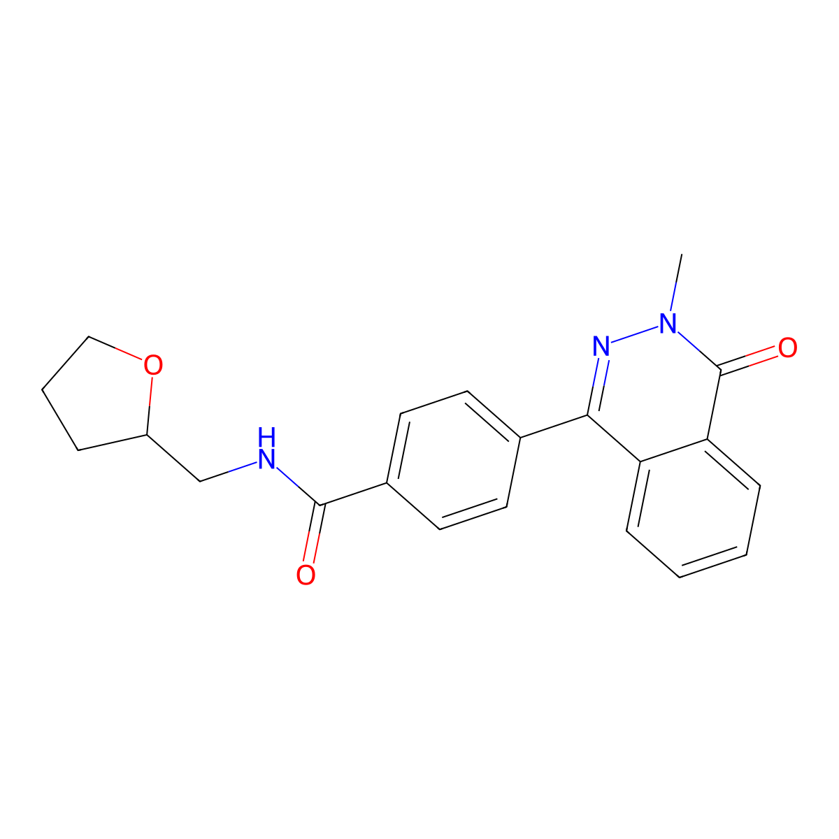 4-(3-methyl-4-oxophthalazin-1-yl)-N-(oxolan-2-ylmethyl)benzamide molecular structure, CAS 701229-29-0