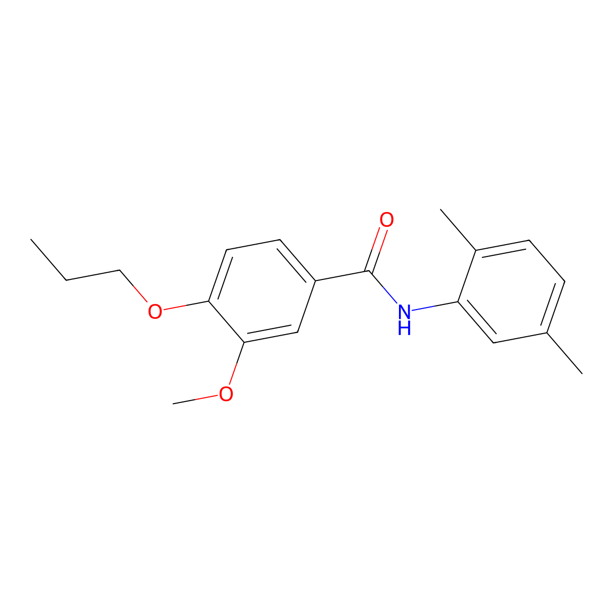 N-(2,5-dimethylphenyl)-3-methoxy-4-propoxybenzamide molecular structure, CAS 701229-39-2