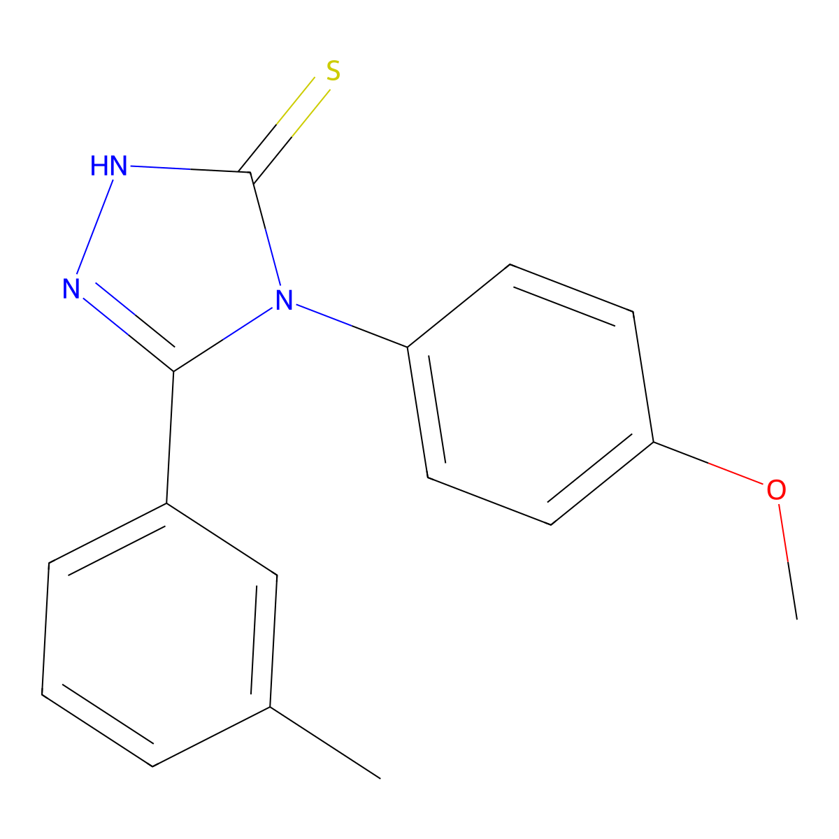 4-(4-methoxyphenyl)-5-(3-methylphenyl)-4H-1,2,4-triazole-3-thiol molecular structure, CAS 701229-60-9