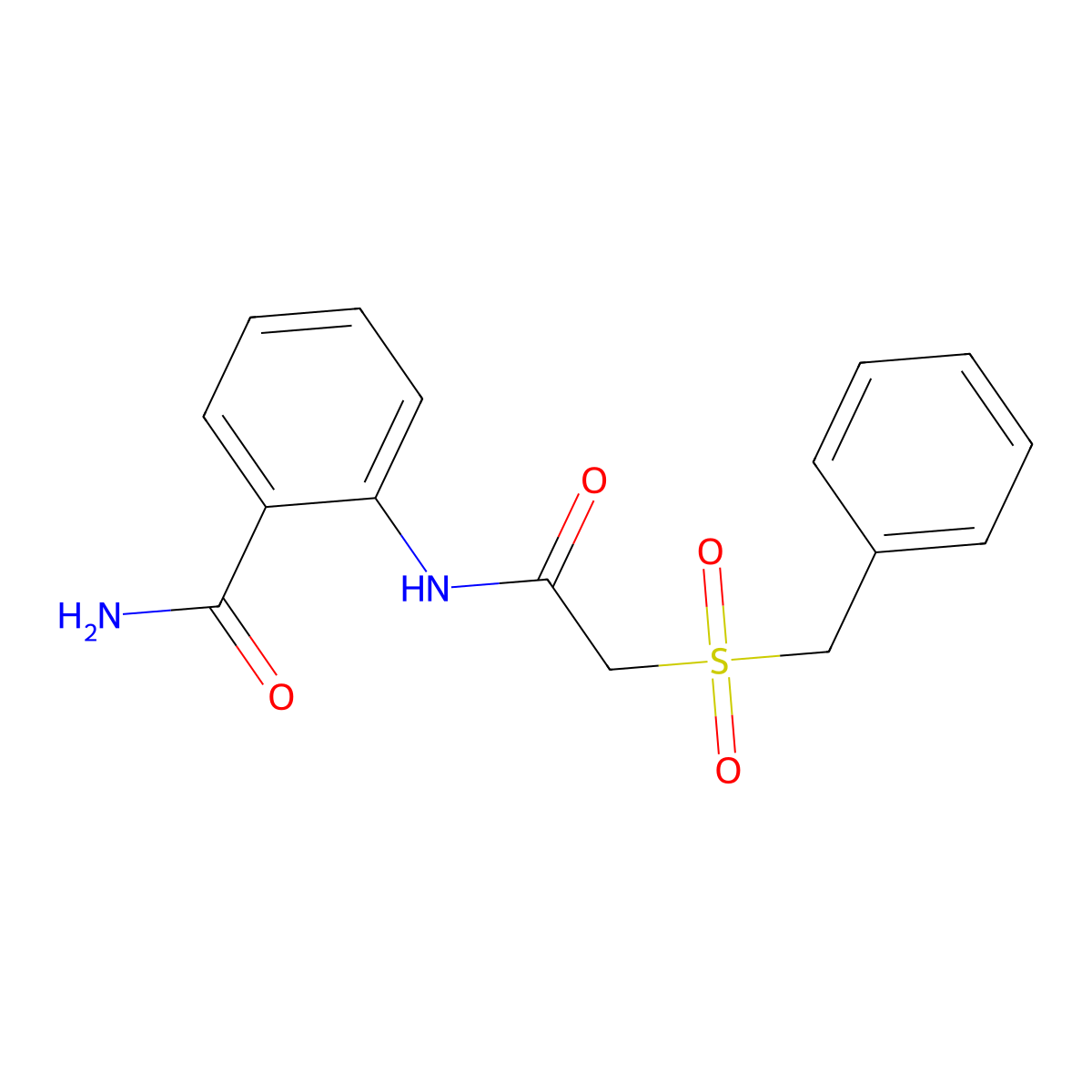 2-{[(Benzylsulfonyl)acetyl]amino}benzamide molecular structure, CAS 701229-61-0