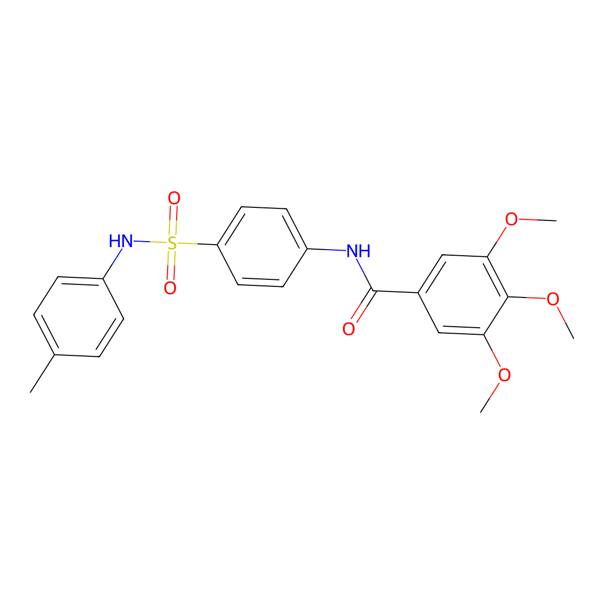 3,4,5-trimethoxy-N-[4-[(4-methylphenyl)sulfamoyl]phenyl]benzamide molecular structure, CAS 701229-62-1