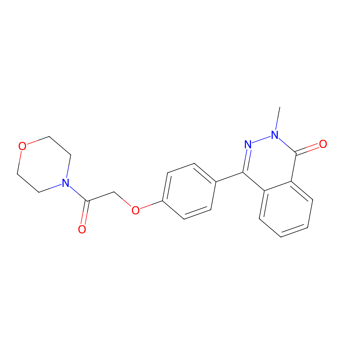2-Methyl-4-[4-(2-morpholin-4-yl-2-oxoethoxy)phenyl]phthalazin-1-one molecular structure, CAS 701229-71-2
