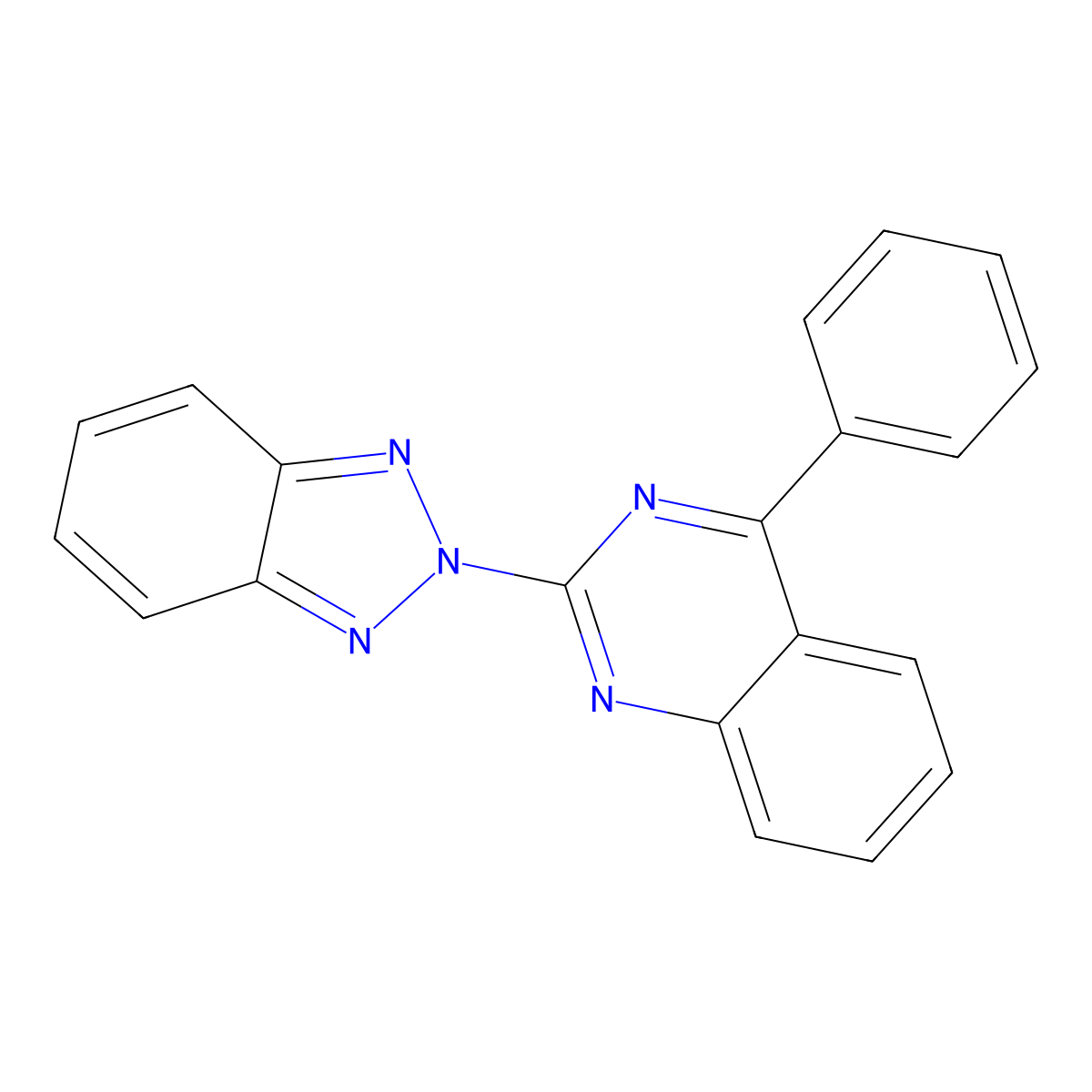 2-(2H-benzo[d][1,2,3]triazol-2-yl)-4-phenylquinazoline molecular structure, CAS 701230-03-7