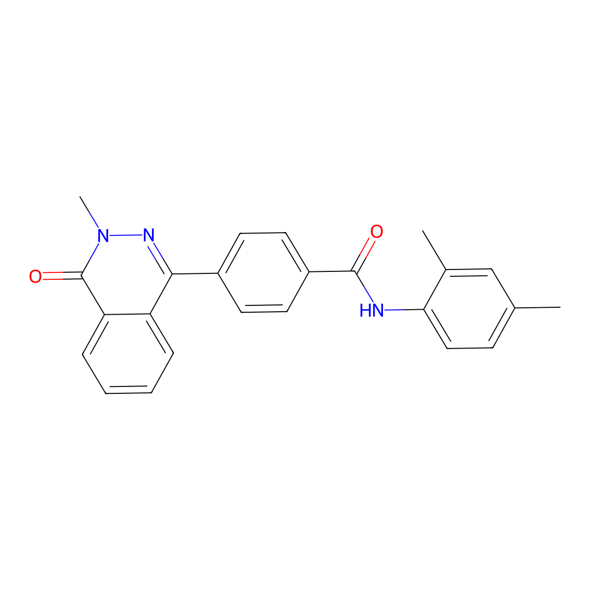 N-(2,4-dimethylphenyl)-4-(3-methyl-4-oxophthalazin-1-yl)benzamide molecular structure, CAS 701230-13-9