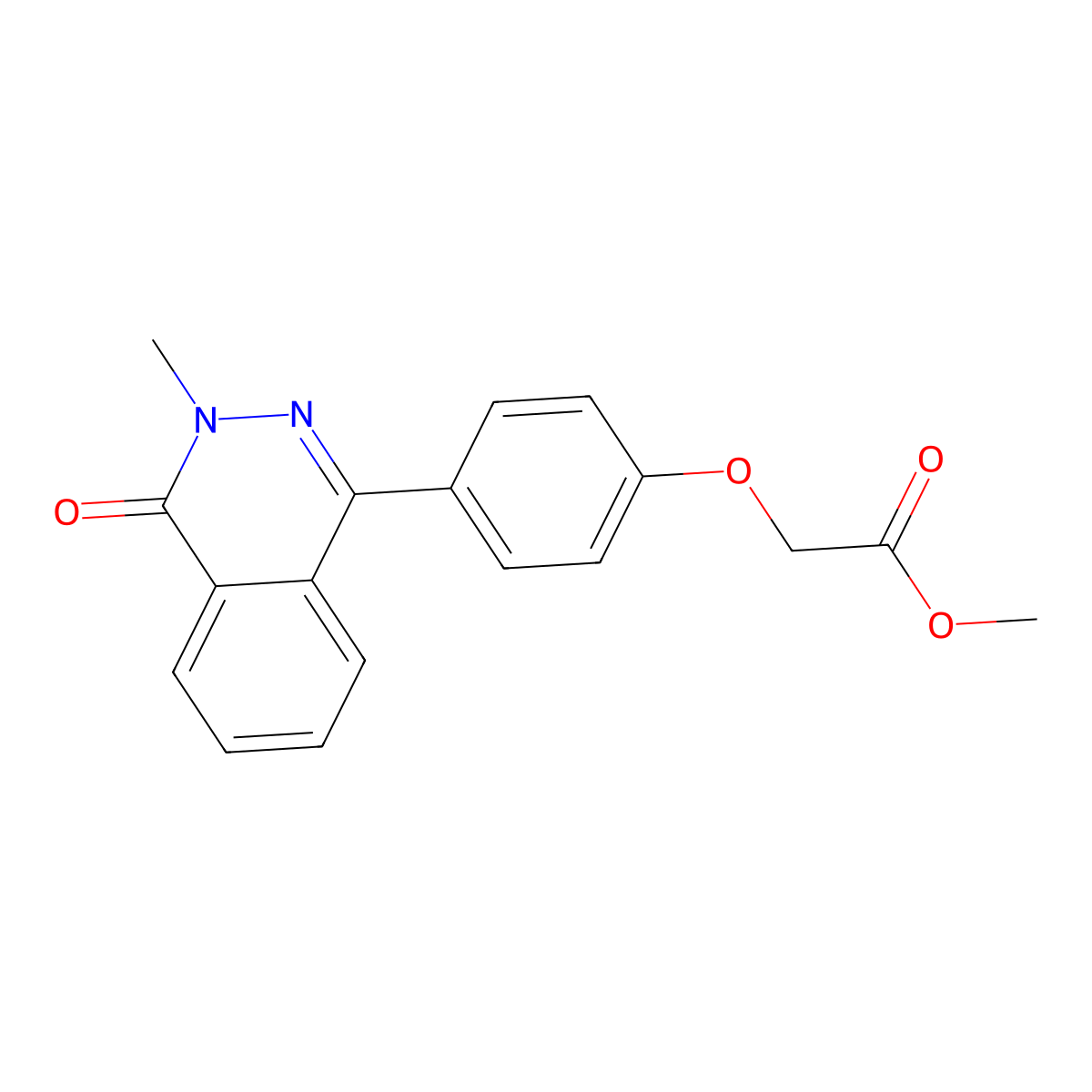 Methyl [4-(3-methyl-4-oxo-3,4-dihydro-1-phthalazinyl)phenoxy]acetate molecular structure, CAS 701230-17-3