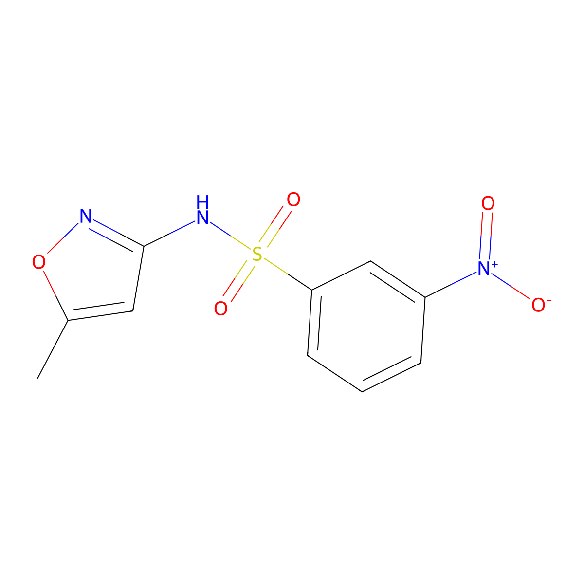 N-(5-methyl-1,2-oxazol-3-yl)-3-nitrobenzenesulfonamide molecular structure, CAS 701230-29-7