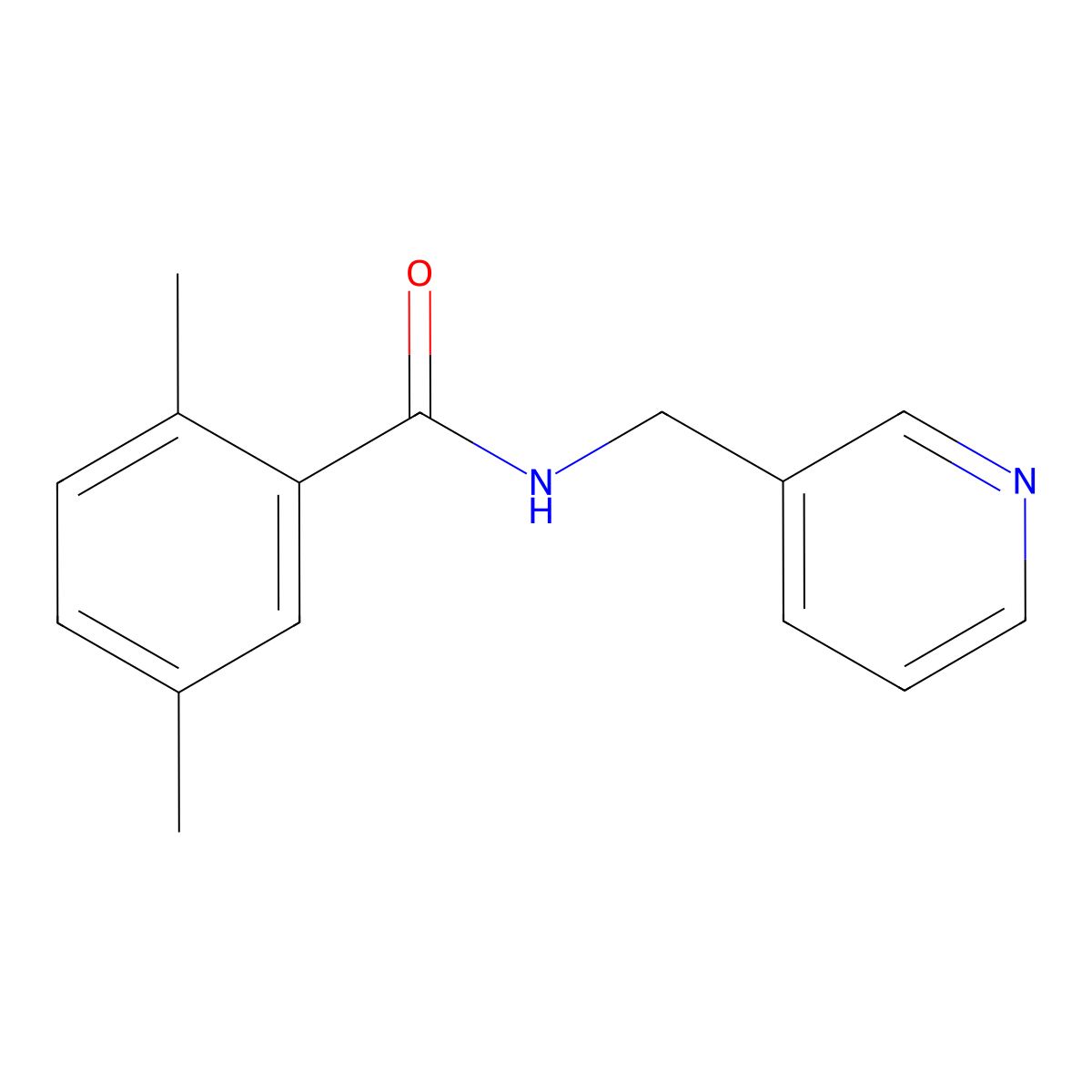 2,5-dimethyl-N-(pyridin-3-ylmethyl)benzamide molecular structure, CAS 701230-40-2