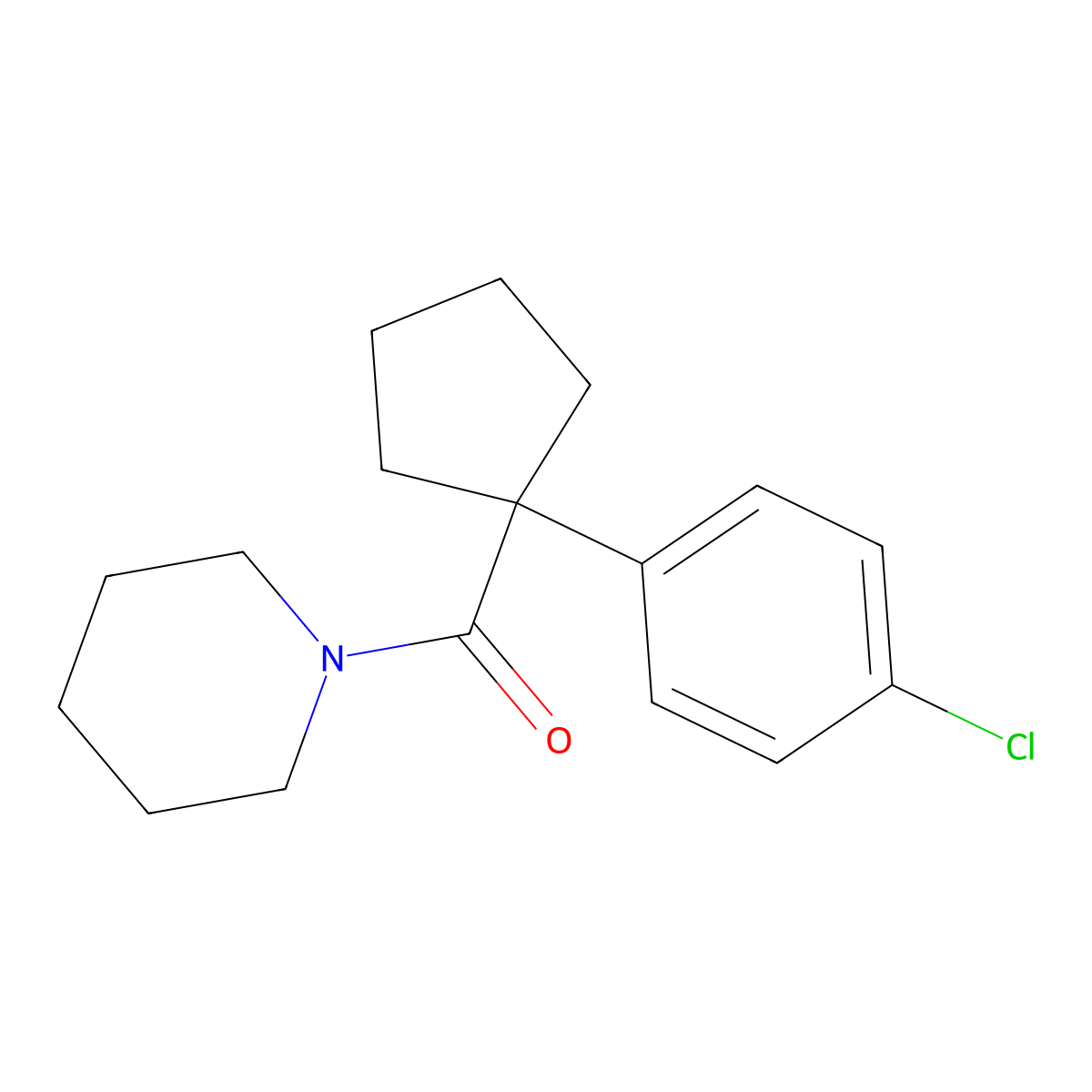 [1-(4-Chlorophenyl)cyclopentyl]-piperidin-1-ylmethanone molecular structure, CAS 701230-42-4